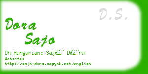 dora sajo business card